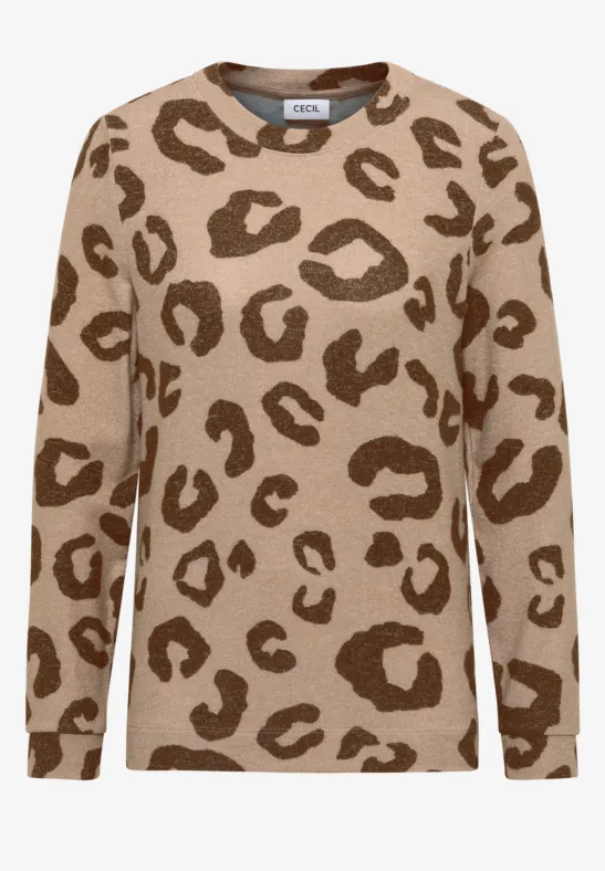 Kuscheliges Leo Shirt sandalwood beige melange