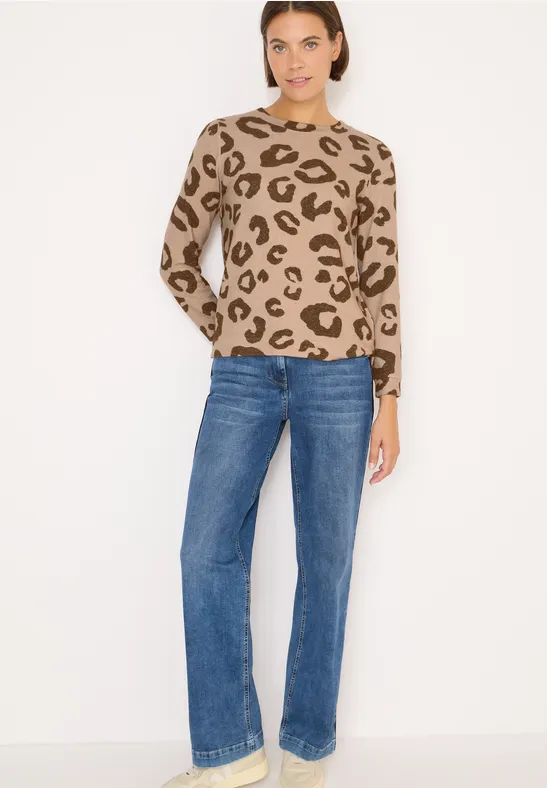 Kuscheliges Leo Shirt sandalwood beige melange