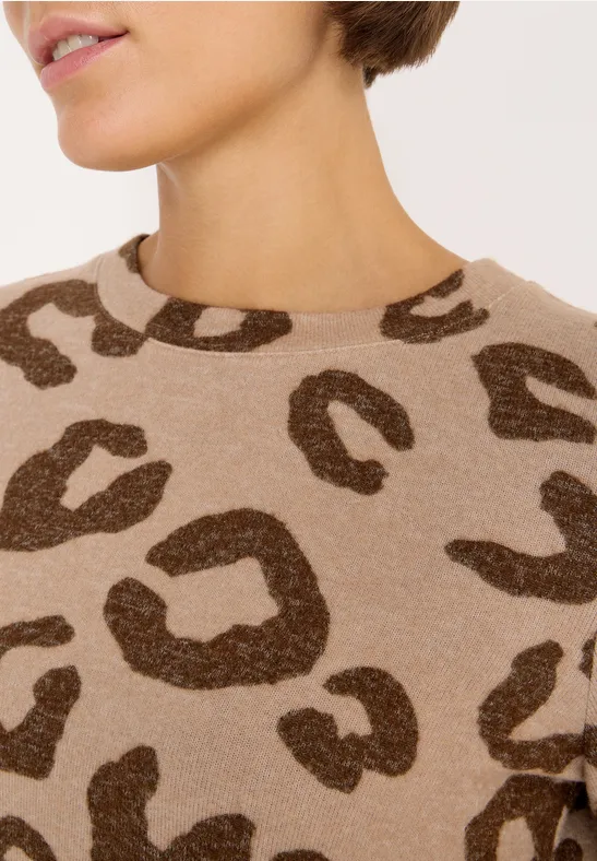 Kuscheliges Leo Shirt sandalwood beige melange