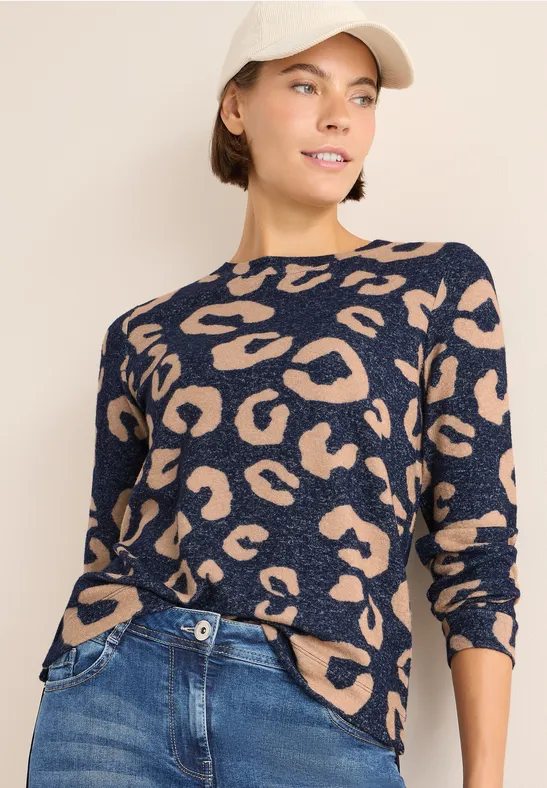 Kuscheliges Leo Shirt urban dark blue melange