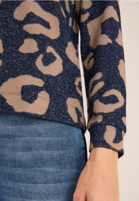 Kuscheliges Leo Shirt urban dark blue melange