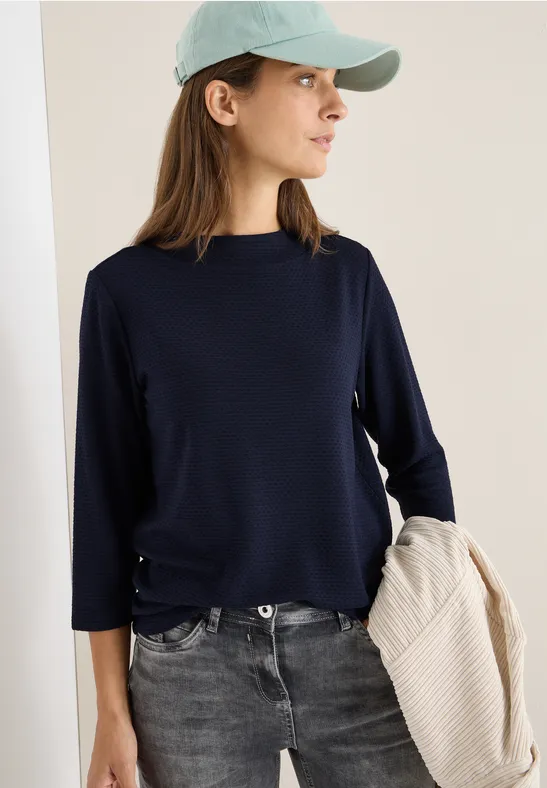 Shirt met structuur urban dark blue