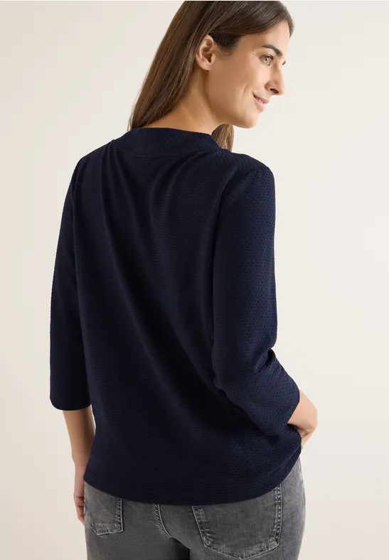 Shirt met structuur urban dark blue