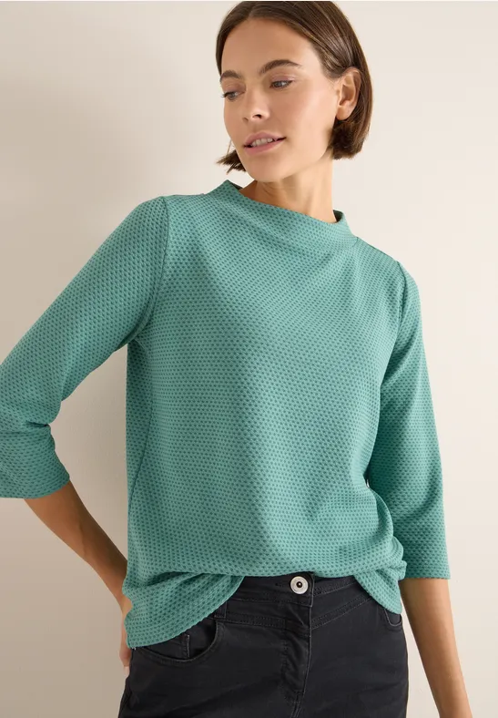 Strukturshirt jewel green
