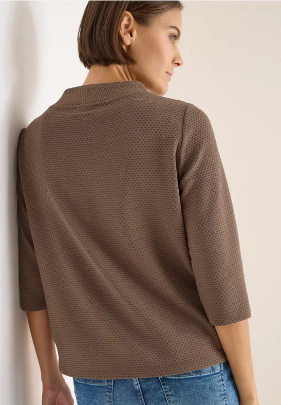 Strukturshirt cocoa taupe