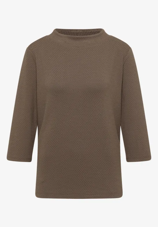 Strukturshirt cocoa taupe