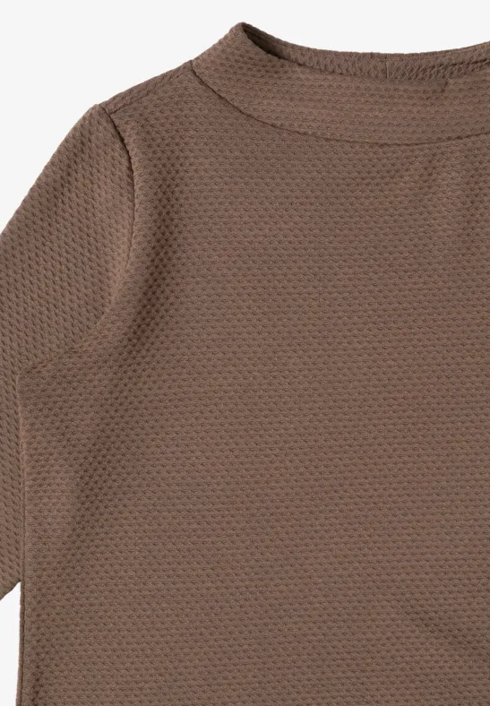 Strukturshirt cocoa taupe