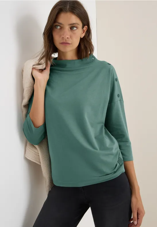 Shirt mit Knopfdetail jewel green