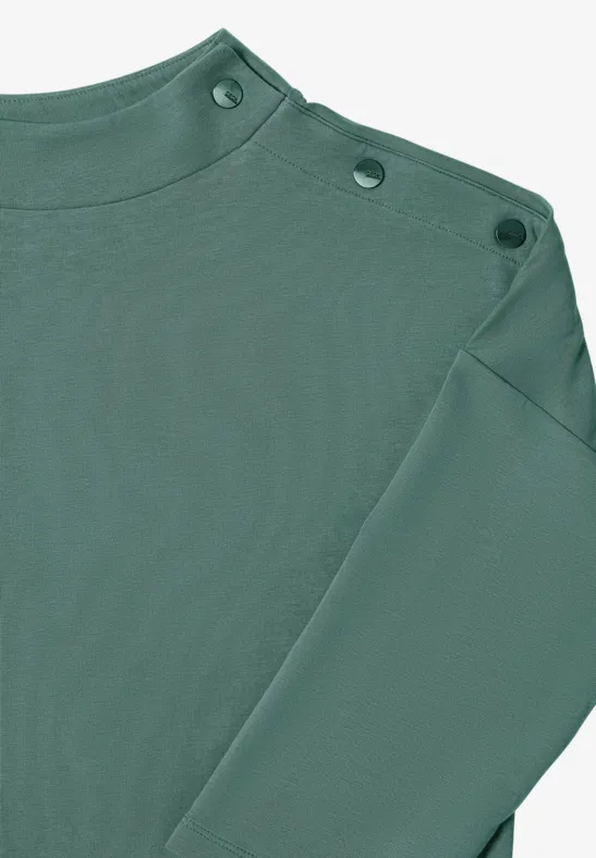 Shirt mit Knopfdetail jewel green