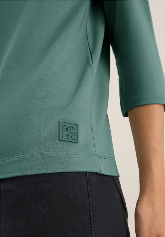 Shirt mit Knopfdetail jewel green