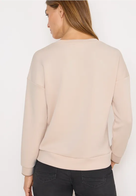 Softes Langarmshirt oat milk beige