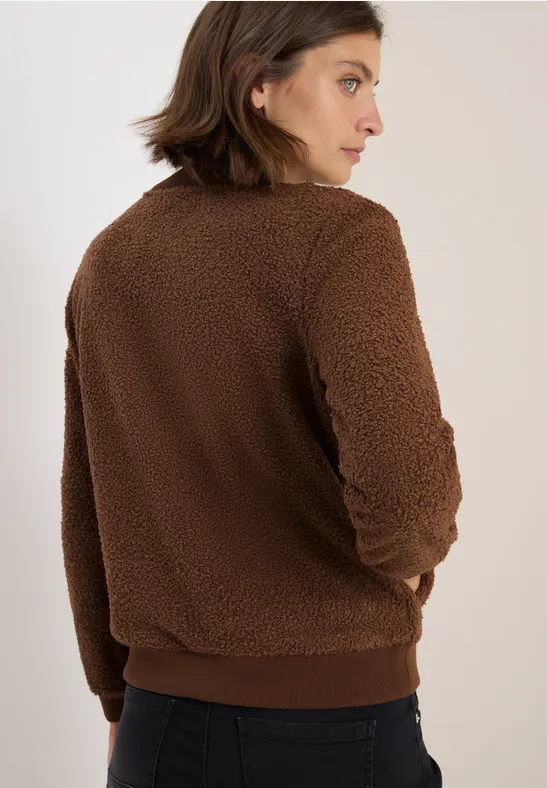Teddy-Jacke mocha caramel