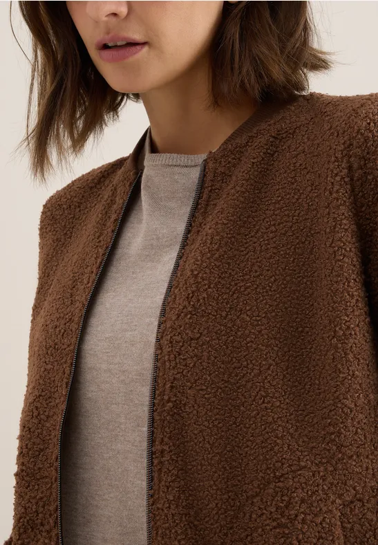 Teddy-Jacke mocha caramel