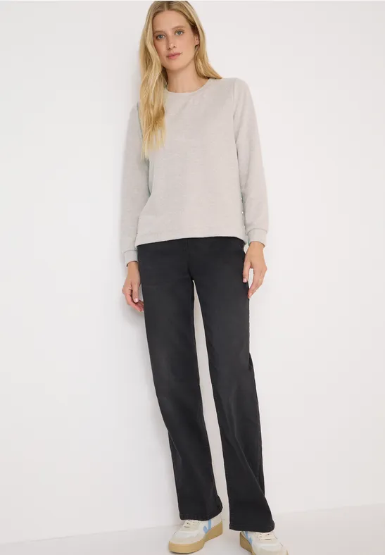 Melange Shirt mit Knöpfen toffee cream melange