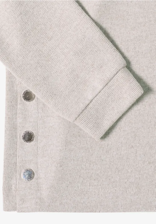 Melange Shirt mit Knöpfen toffee cream melange