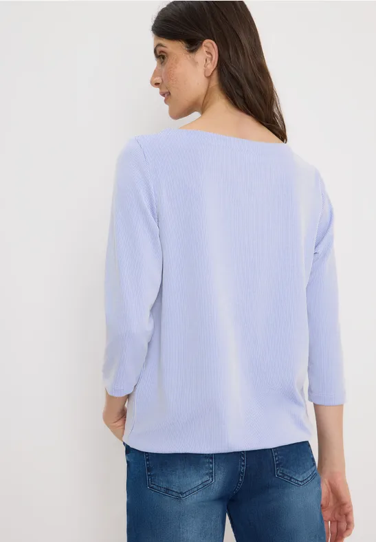 Gestreiftes Shirt mountain river blue