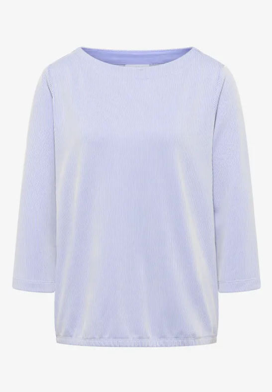 Gestreiftes Shirt mountain river blue
