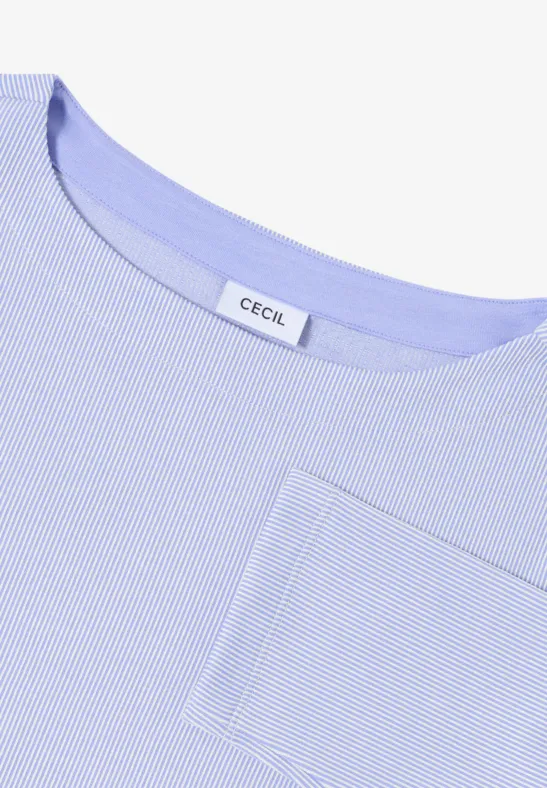 Gestreiftes Shirt mountain river blue
