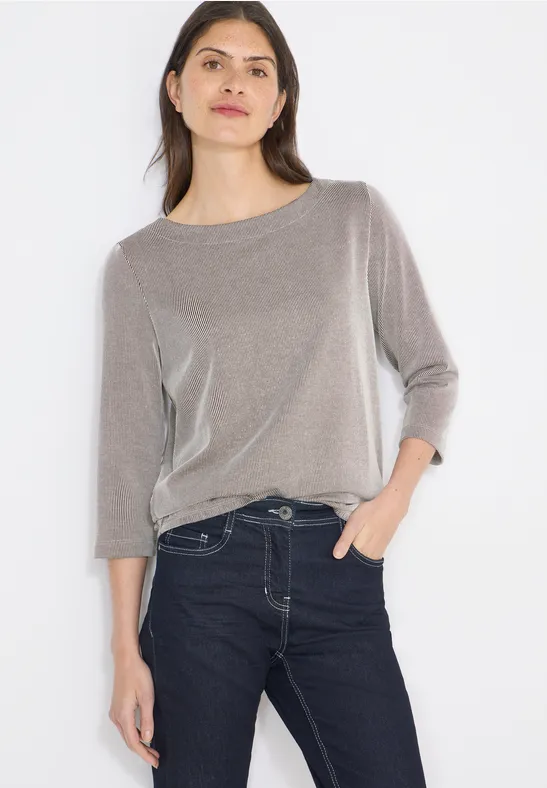 T-shirt à rayures macchiato brown