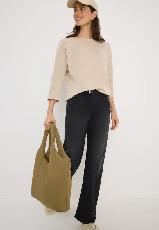T-shirt en velours côtelé oat milk beige