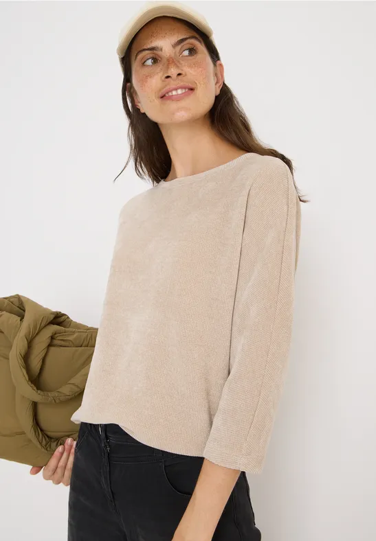 T-shirt en velours côtelé oat milk beige