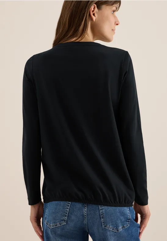 T-shirt au look tunique Black