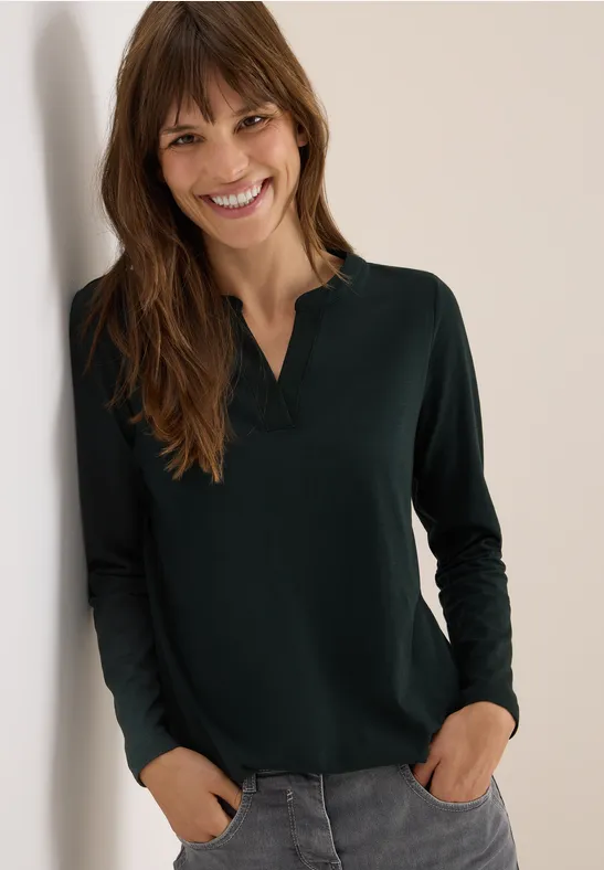 T-shirt au look tunique ink green