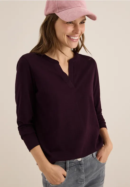 Shirt eggplant red