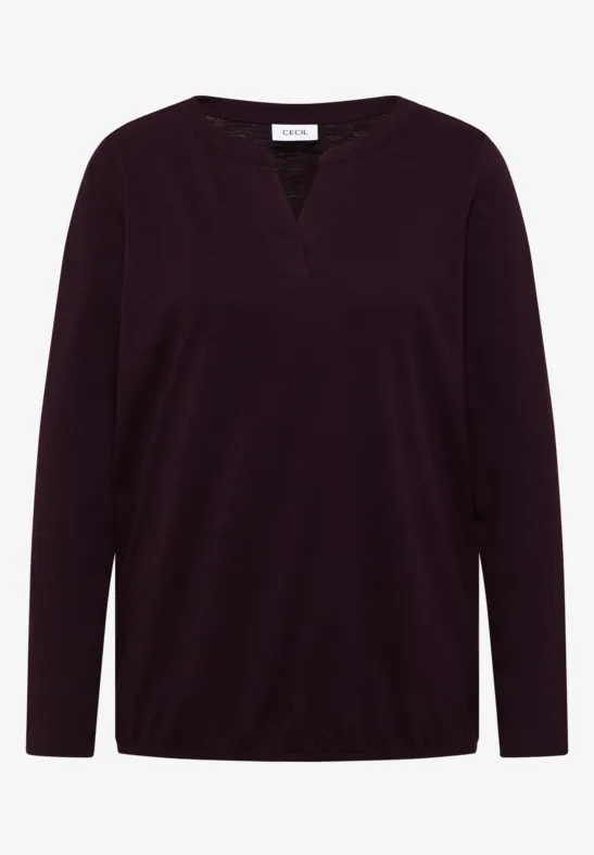 Shirt eggplant red
