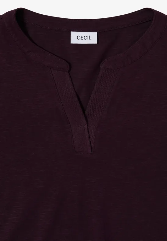 Shirt eggplant red
