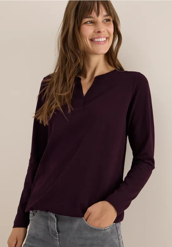 Shirt eggplant red