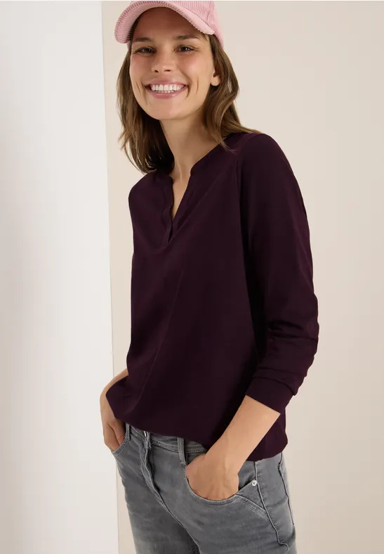 Shirt eggplant red