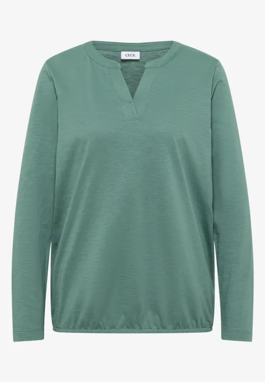 T-shirt au look tunique jewel green