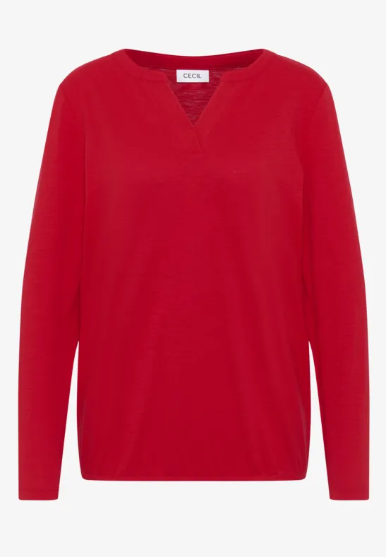 Shirt im Tunika-Look fiery red