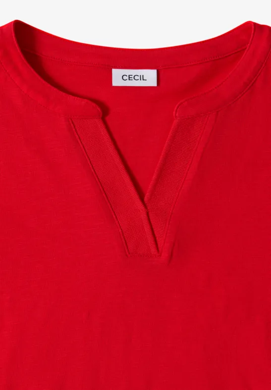 Shirt im Tunika-Look fiery red