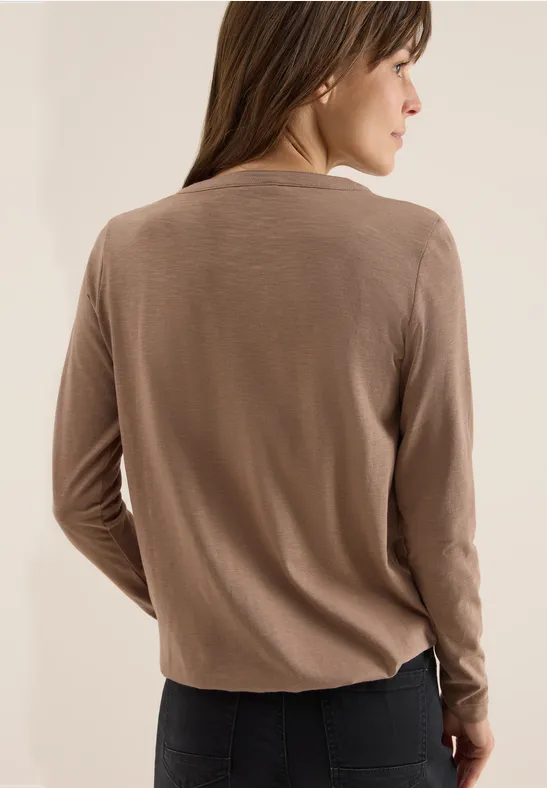 T-shirt au look tunique cocoa taupe