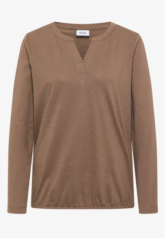 T-shirt au look tunique cocoa taupe