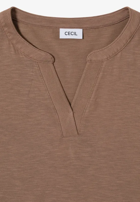 T-shirt au look tunique cocoa taupe