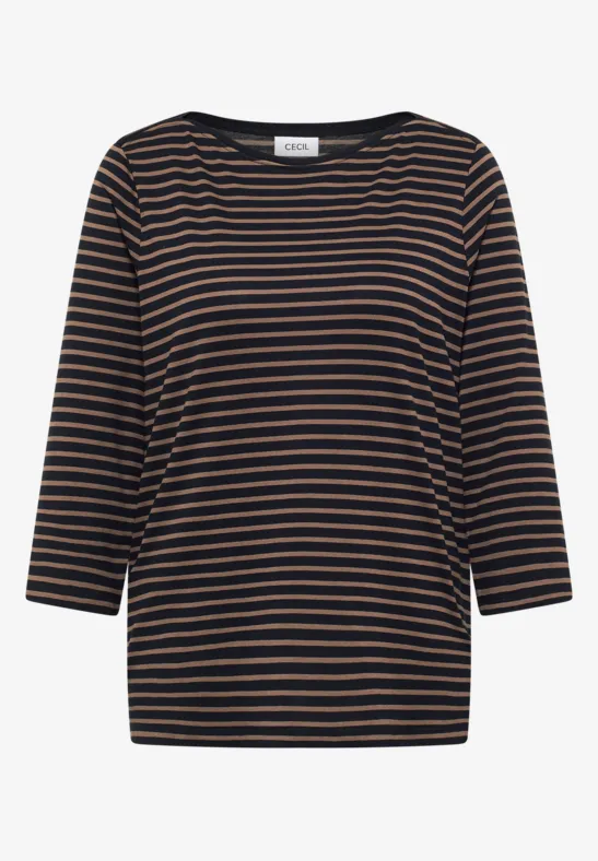 Gestreiftes Shirt urban dark blue cocoa taupe
