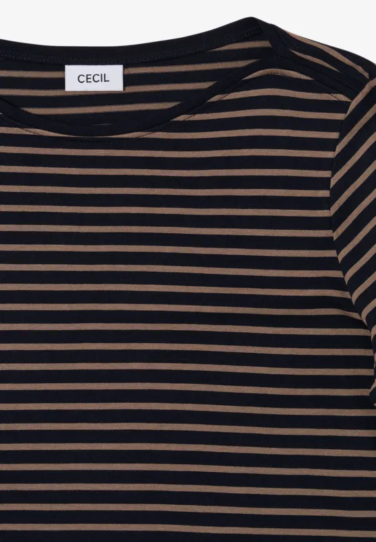 Gestreiftes Shirt urban dark blue cocoa taupe