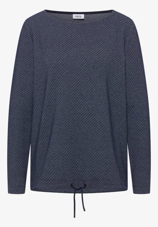 Pull structuré two-tone urban dark blue