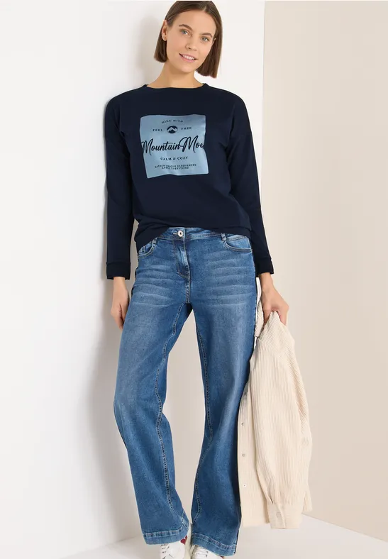 T-shirt avec imprimé satin urban dark blue