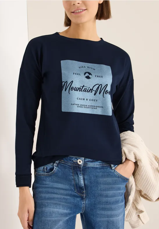 T-shirt avec imprimé satin urban dark blue