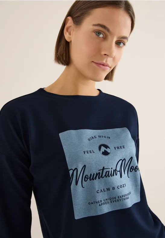 T-shirt avec imprimé satin urban dark blue