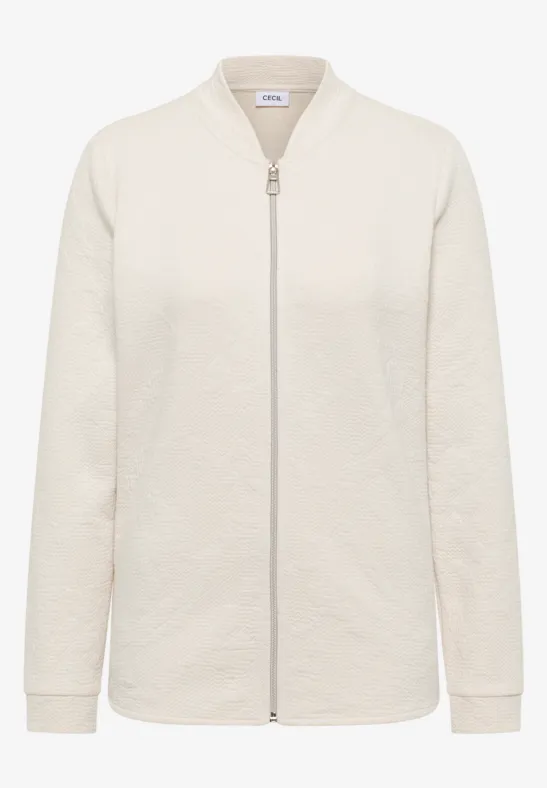 Strukturjacke light greige