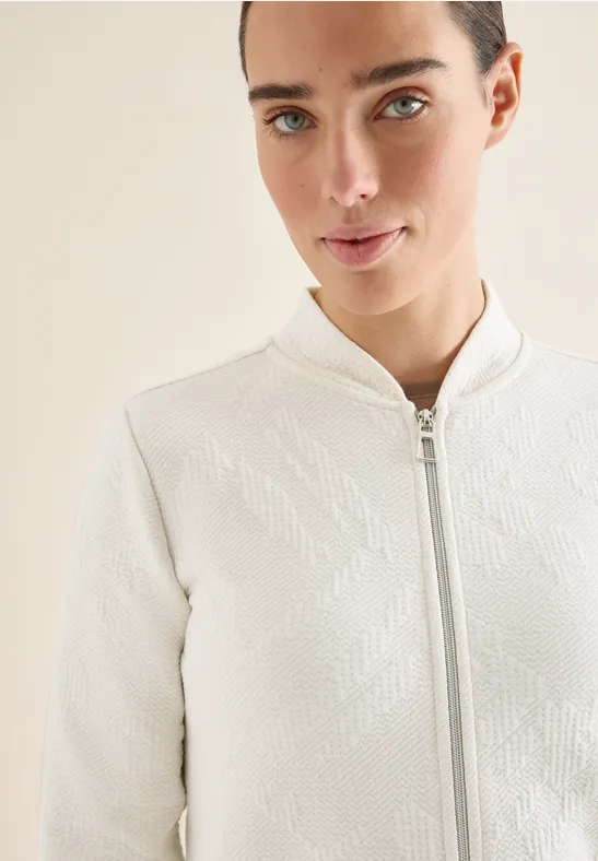 Strukturjacke light greige