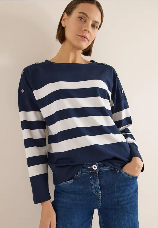 Shirt mit Knopfdetail urban dark blue