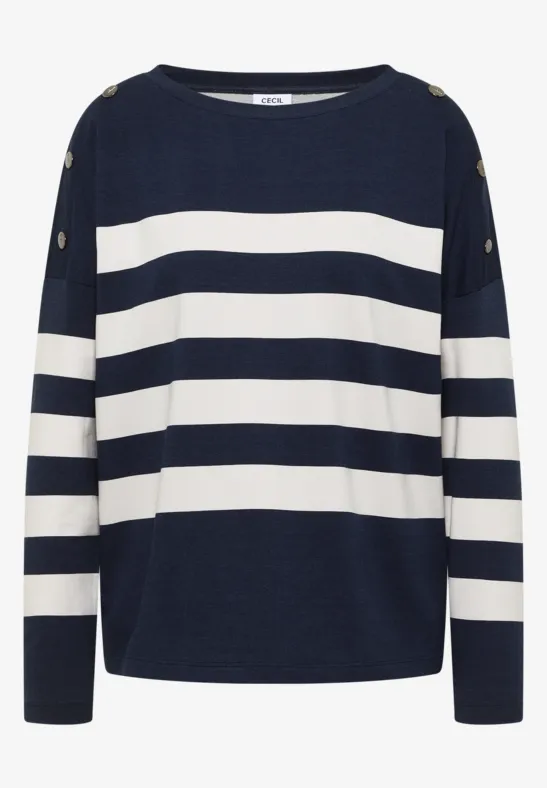 Shirt mit Knopfdetail urban dark blue