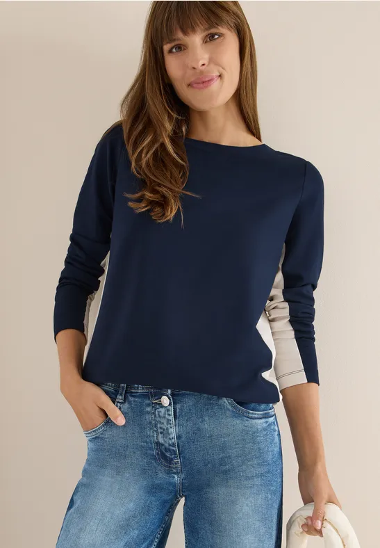 Kleurblok Shirt urban dark blue