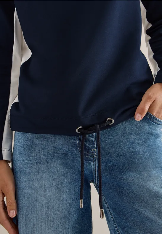 Kleurblok Shirt urban dark blue